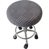 Agger Stuhlhusse Hockerbezug Rund Barhockerbezug Stuhlbezug Stretch,Stuhlüberzug, elastischer Sitzbezug, geeignet für runde Sitzflächen von 28–40 cm