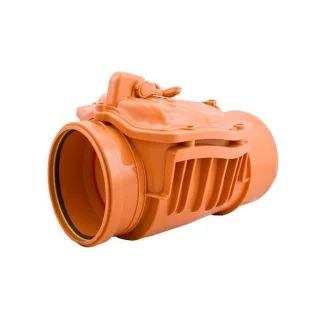 Airfit Rückstauklappe 50125RK DN 125, mit zusätzlichem Handverschluss, orange