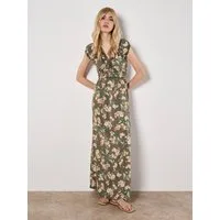 Apricot Maxikleid Jasmine Maxikleid in Wickeloptik mit Blumenmuster