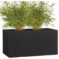 Pflanzwerk® Pflanzkübel TUB Premium Fiberglas Blumenkübel Frostbeständig mit Lotus-Effekt, Fiberglas - Handgefertigt - Rechteckig - Frostbeständig