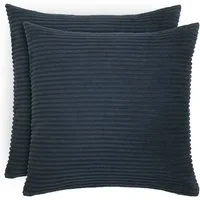 Blumtal Kissenhülle 2er Set Kissenbezug 40x40 cm– Kord Bezug, (2 Stück), weiche Cord Kissenbezüge mit verstecktem Reißverschluss
