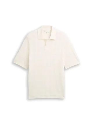 Tom Tailor - Strickpullover mit Polokragen beige - Gr. - L