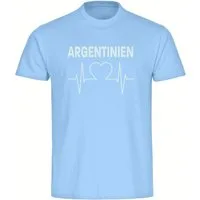 multifanshop T-Shirt Herren Argentinien - Herzschlag - Männer
