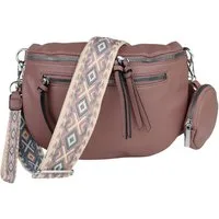 MIRROSI Bauchtasche Damen Taschen, Umhängetasche, Brusttasche, 30x20x9cm Veganes Leder (Schultertasche für jeden Anlass, (dazu 1x Münzbeutel und 1x Schlüsselband), Crossbody Bag, Bohemian gemusterten& verstellbaren Schulterriemen