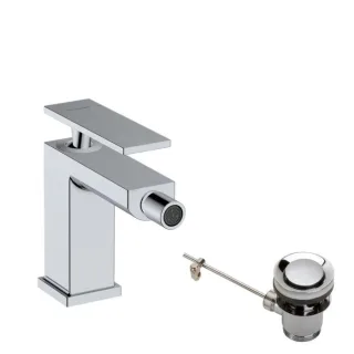 hansgrohe Tecturis E Bidet-Armatur 73200000 Ausladung 149mm, mit Zugstangen-Ablaufgarnitur, chrom