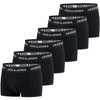 Jack & Jones Boxershorts Herren Retroshorts 6er Pack Basic Trunks (Vorteilspack, 6-St) Unterhosen mit Stretch