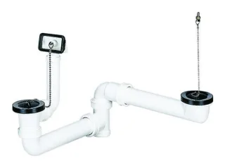 Dallmer Ab- und Überlauf-Set 023 U, 2 Ketten, 1 1/2", 110312 110312