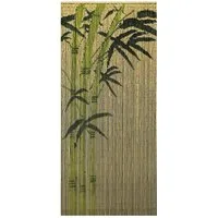 CONACORD Türvorhang Decona Bamboo Dekovorhang bunt, Hakenaufhängung, halbtransparent, 90 x 200 cm, Bambus - hohe Stranganzahl - 90 Stränge