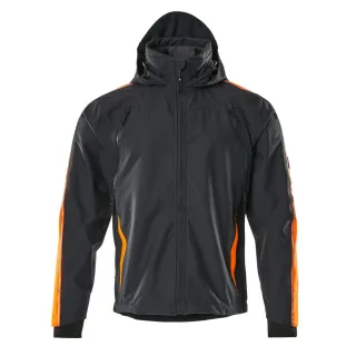 MASCOT Gandia Hard Shell Jacke HARDWEAR Schwarzblau / Hi-vis Orange S - 15001-222-01014-S