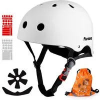 Alsterwell Kinderhelm Kinder Fahrradhelm EN1078 CE Certified, Verstellbarer Kinnriemen, 3D DIY & Reflektierende Aufkleber, Sporthelm für Roller & Inlineskates