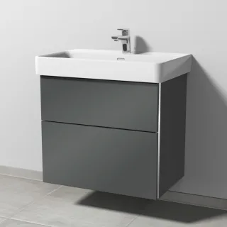 Sanipa 3way Waschtischunterbau zu Laufen Pro S Waschtisch mit 2 Auszügen, Anthrazit-Glanz BS76879