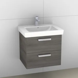 Artiqua 414 Waschtischunterschrank für Subway 2.0 7113F0, 7113F2 Graphit Struktur quer, 414-WU2L-V64 414-WU2L-V64-7098-401