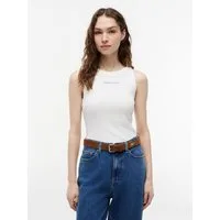 Tommy Jeans Ripptanktop TJW SLIM ESS LOGO 1 RIB TANK Baumwollmischung, slim fit, in gerippter Struktur