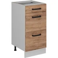 Vicco Unterschrank R-Line, Goldkraft Eiche/Weiß, 40 cm ohne Arbeitsplatte (1-St)