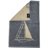 Cawö Gästehandtuch Postcard Towels Edition 100 Sailing boat, 100% Baumwolle