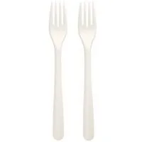 PAPSTAR GmbH Hängedekoration Mehrweg Gabeln 18,5cm, 50 Stk. - Weiß
