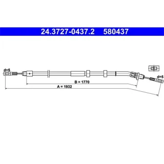 ATE Handbremsseil hinten rechts Mercedes M-Klasse W163