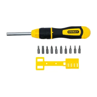 STANLEY Bit-Schraubendreher m. 10 Bits Rastche Parallel Phillips - 0-68-010