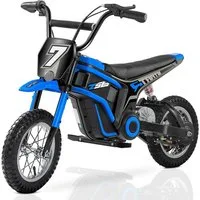 Dripex Elektro-Kindermotorrad 350W Kinder Dirt Bike Motorrad Bluetooth mit Musik LED Rücklichter