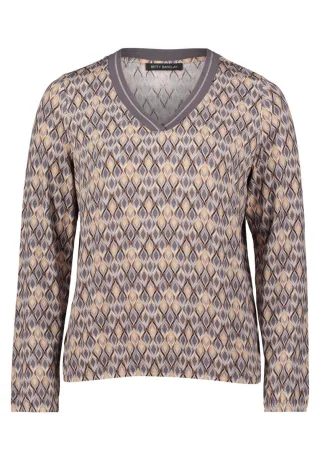 Betty Barclay - Blusenshirt beige/grau - Gr. - 38