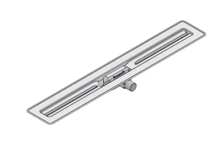 I-DRAIN Korpus Basic 57 mm Tür, 120cm,1Siphon waagr. DN40,Butylklebeband ID4BD12001X1