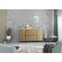 BMG Möbel Sideboard Modul+ (Sideboard Set 4 tlg., bestehend aus, 2x Schrank mit Tür, 2x Schrank mit Klappenfunktion), individuell kombinierbar, Sofclose-Funktion, Made in Germany