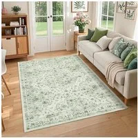 GarveeMore Teppich Faltbarer Boho-Teppich mit Print-Design (Kaschmir-Optik), rechteckig, Höhe: 6 mm, für Wohnzimmer & Schlafzimmer & Flur