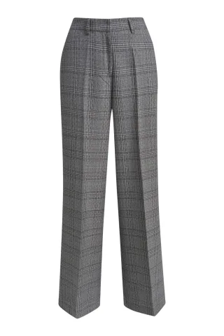 Milano Italy - wide leg pants w/ french pockets mink print - Gr. - 40