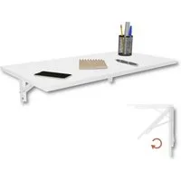 KDR Produktgestaltung Klapptisch 80x40 Wandklapptisch Esstisch Küchentisch Schreibtisch Wand Tisch, Weiß