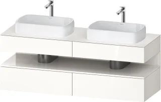 Duravit Qatego Konsolenwaschtischunterbau wandhängend Weiß Hochglanz 1600x550x600 mm - QA47790222200 QA4779022220010