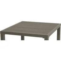 TPFGarden Gartentisch CORBY (Bistrotisch mit Gestell aus Stahl - silbergrau, Outdoor Tisch mit Tischplatte aus Kunstholz grau), Outdoor Esstisch - Terrassentisch - Maße (BxHxT): 60 x 73 x 60 cm