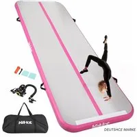 kehot Gymnastikmatte 3 Meter Gymnastikmatte aufblasbar für Zuhause & Training rutschfest (10 cm dicke Polsterung für Yoga, Pilates, Cheerleading & Gymnastik, Mit 600 W Elektropumpe & Überhitzungsschutz für schnelles Aufpumpen), Erhältlich in Blau ode