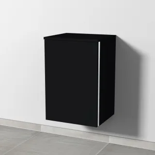 Sanipa 3way Unterschrank mit 1 Tür, Schwarz-Matt, BS14008 BS14008