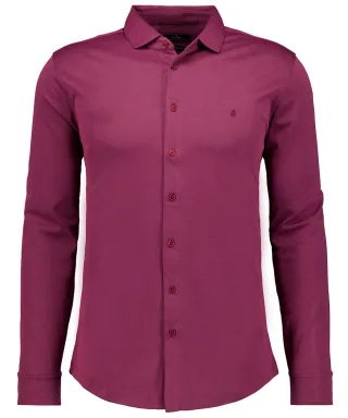 RAGMAN - Softknit-Hemd Langarm, modern fit beere - Gr. - XXL