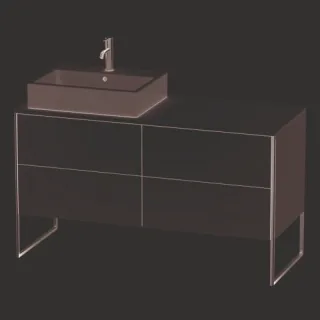 Duravit XSquare Konsolenwaschtischunterbau bodenstehend Weiß Supermatt 1400x548x778 mm - XS4923L8484 XS4923L8484