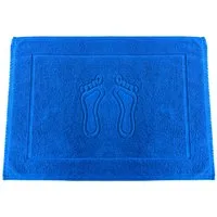 MatratzenL.A.B® Badematte 650 g/m² Blauer Schwan®, 100% Baumwolle, 50x70 cm, Badvorleger, Duschvorleger, Duschmatte Frottee
