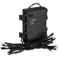 Coen Bakker Deco BV LED-Lichterkette LED Lights, Batterie außen schwarz 1,4m Timer warmweiß