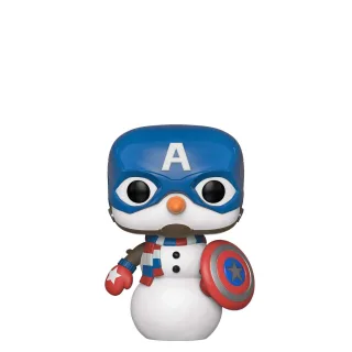 Funko POP! Bobble Marvel: Holiday - Captain America - Vinyl-Sammelfigur - Geschenkidee - Offizielle Handelswaren - Spielzeug Für Kinder und Erwachsene - Movies Fans - Modellfigur Für Sammler