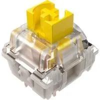 Yellow Switch-Set, Tastenschalter gelb/transparent, 36 Stück