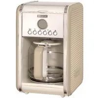 Ariete Filterkaffeemaschine Vintage 1342, cremefarben, 1,5l Kaffeekanne, Permanentfilter, Startzeit Kaffeezubereitung programmierbar