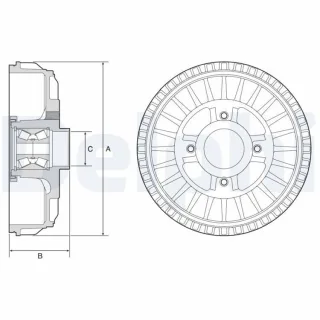 Delphi BREMSTROMMEL INKL. LAGE Dacia Lada Mercedes Renault
