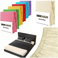 DH DEIN . HAUS Spannbettlaken Frottee SOFT, Baumwolle, Gummizug: rundum, (1 Stück), weich saugfähig atmungsaktiv Rundumgummi formstabil bis 20 cm