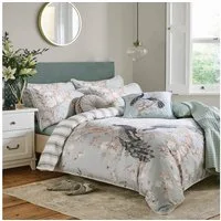 LAURA ASHLEY Wendebettwäsche Belvedere, Satin, 3 teilig, mit floralem Munter, inkl.2 Kissenbezüge