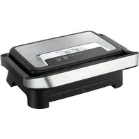 Tefal Kontaktgrill Inicio Compact, 2-in-1 Panini /Grill, antihaftbeschichtetete Platten, 1000 W, Platzsparendes Design, spülmaschinengeeignete Saftschale, GC270D