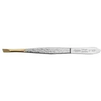 nippes Solingen Augenbrauenpinzette Präzisions-Pinzette mit schräger Spitze, 9 cm, 1-tlg., vergoldet