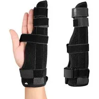 COOL-i ® Fingerbandage Finger und Handgelenksbandage mit zwei Aluminiumstützen, verstellbar, atmungsaktiv, links und rechts tragbar