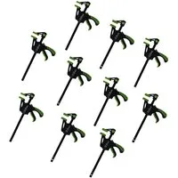 TRUTZHOLM Schraubzwinge 10er Set Einhandzwingen 35x105 mm, (Set)