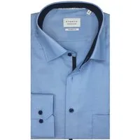 Eterna Langarmhemd Modern Fit I Blau I Bügelfrei I Langarm I Dynamic Cotton™, Twill