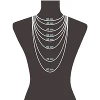 Vivance Collierkettchen 925/- Sterling Silber Panzerkette diamantiert 70 cm