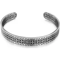 True Rebels Armreif silber/schwarz, aus Edelstahl